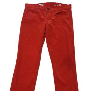 Hippie 70's-vibe Classic Gap 1969 Corduroy Legging Jean Red Women's size 30/10R